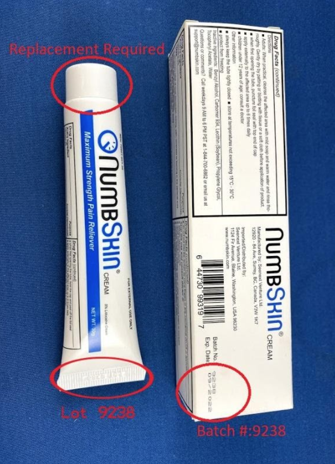 NumbSkin pain relief cream with lidocaine